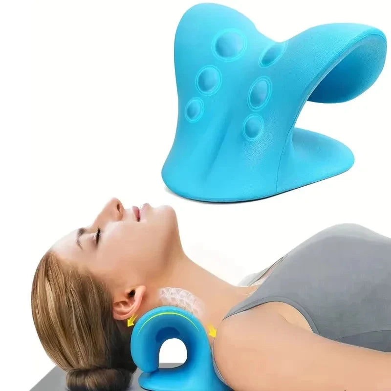 Woman lying down with her neck resting on the Vestra Neck Cloud